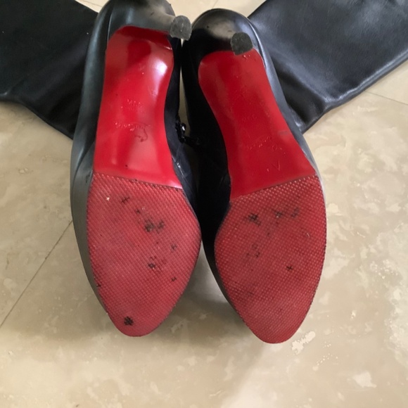 Christian Louboutin Black leather knee high  Bianca Botta 140 Boot size 39.5 IT - Picture 10 of 14